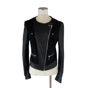 Leather & Fabric Jacket - M