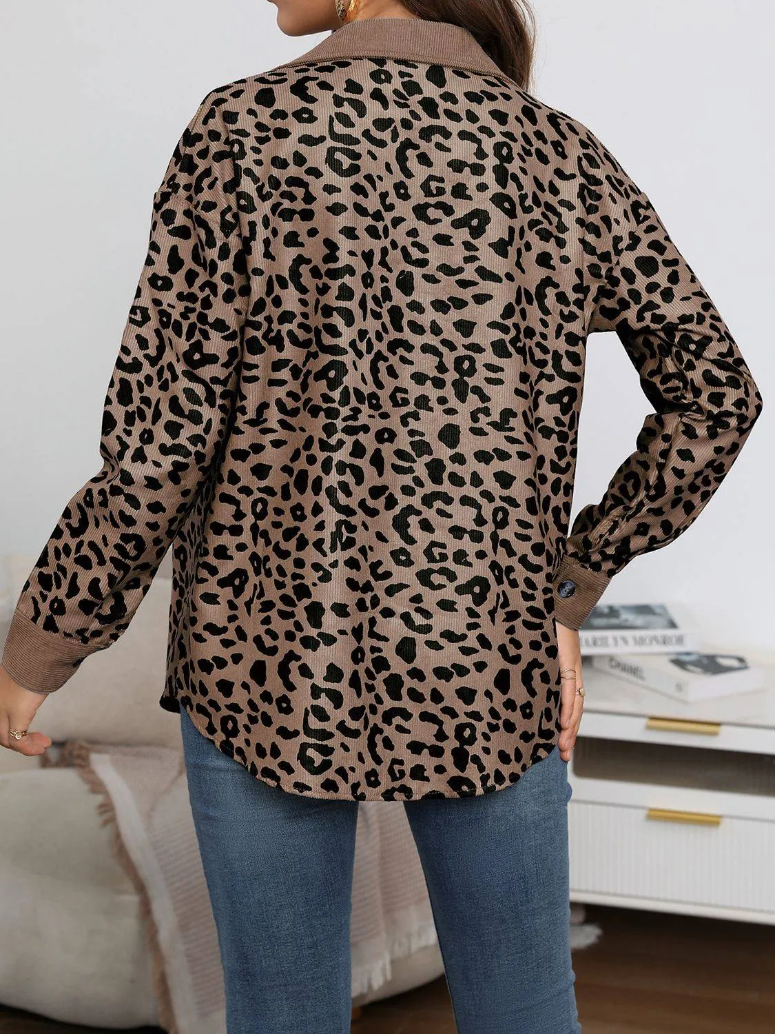 Leopard Print Button Up