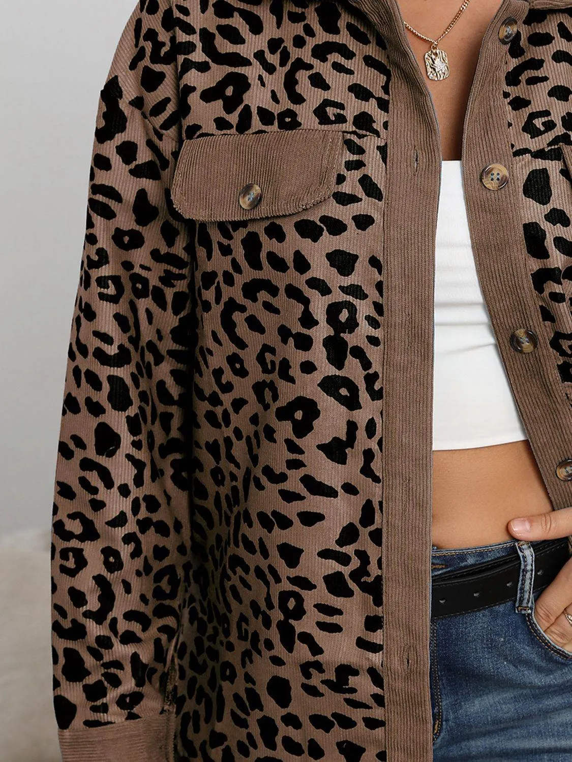 Leopard Print Button Up