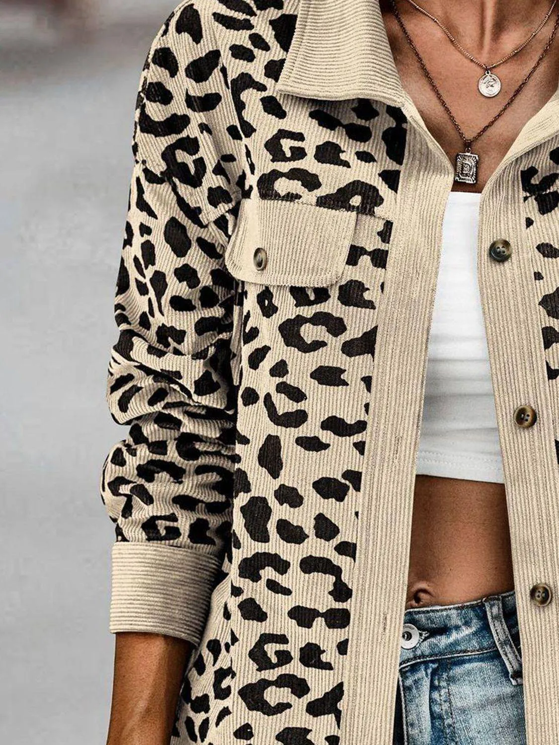 Leopard Print Button Up