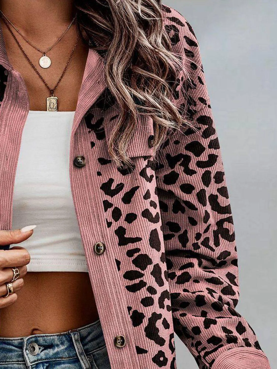 Leopard Print Button Up