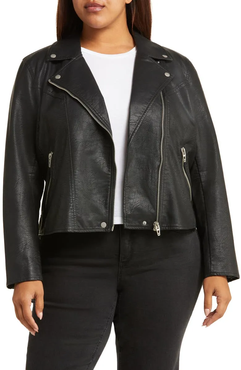 Lifechanger Faux Leather Moto Jacket