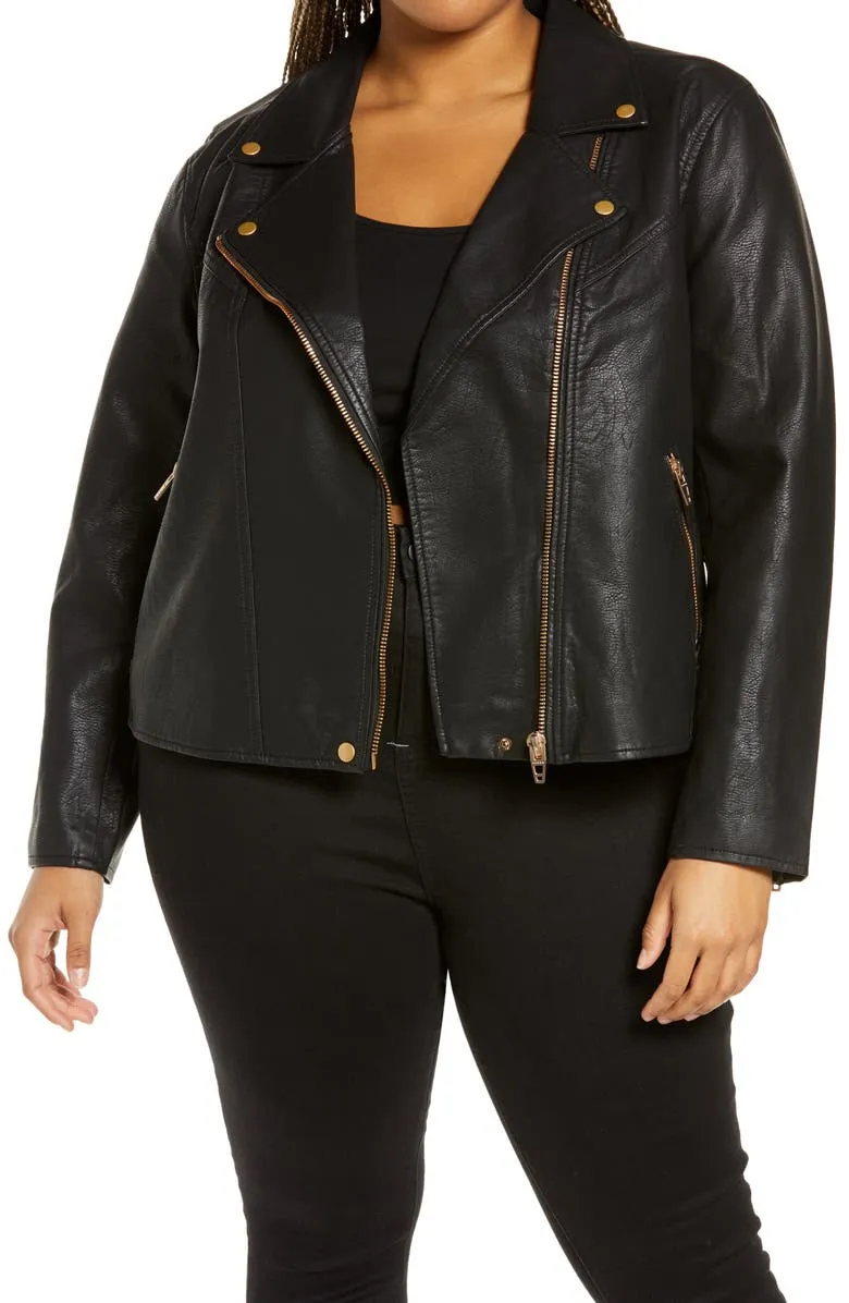 Lifechanger Faux Leather Moto Jacket