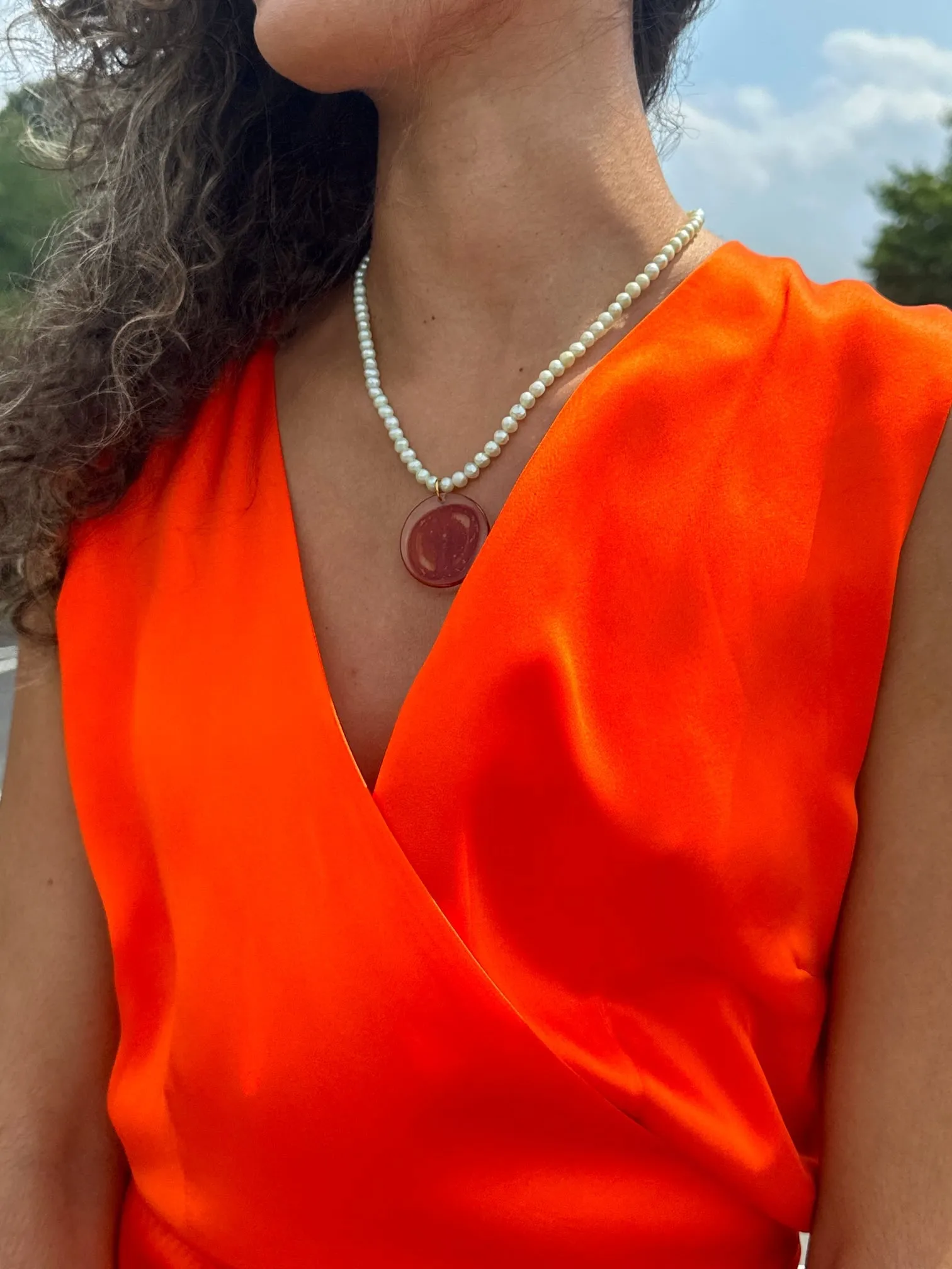 Lily Forbes - Rose Wrap Dress: Tangerine