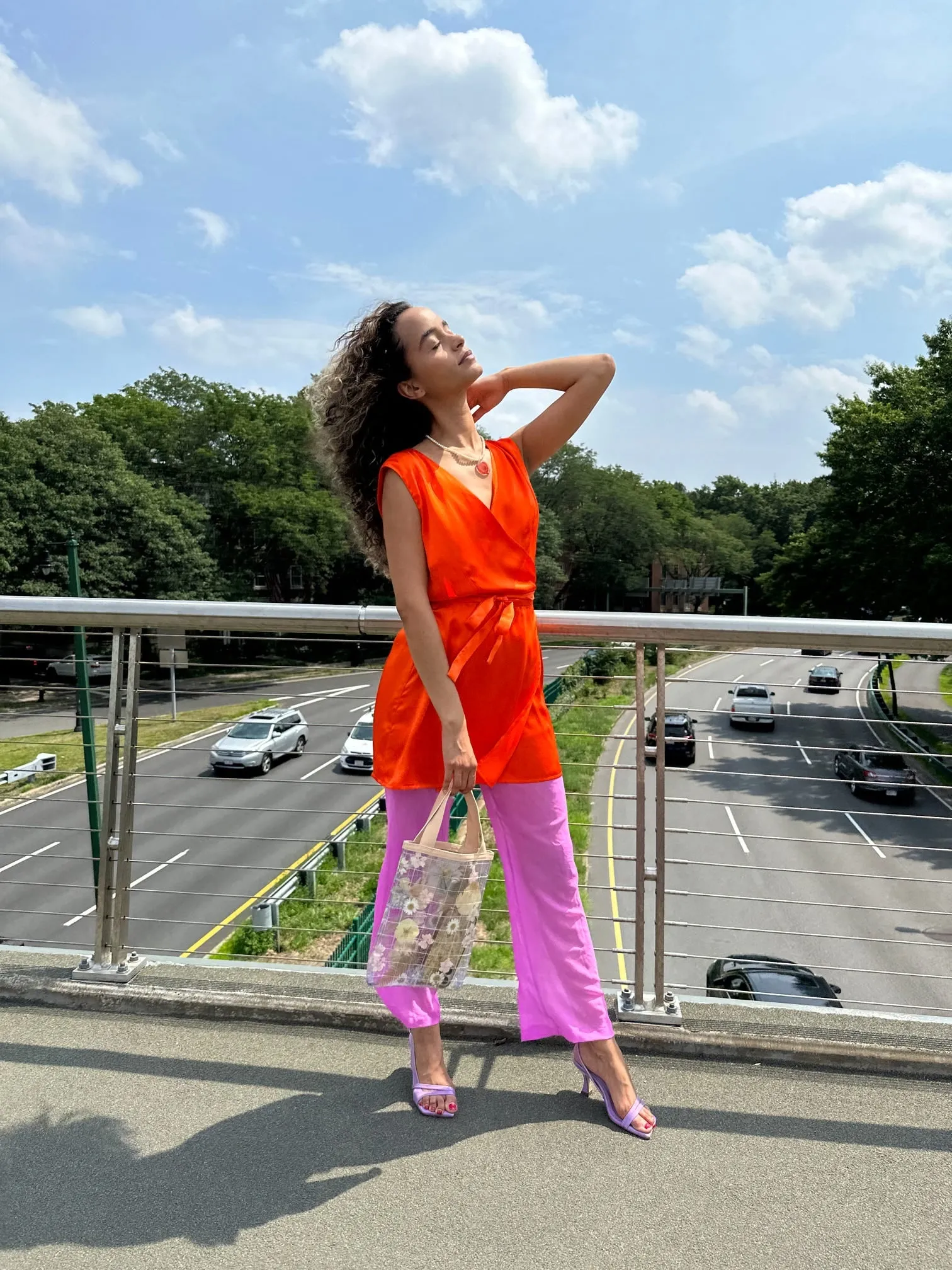 Lily Forbes - Rose Wrap Dress: Tangerine