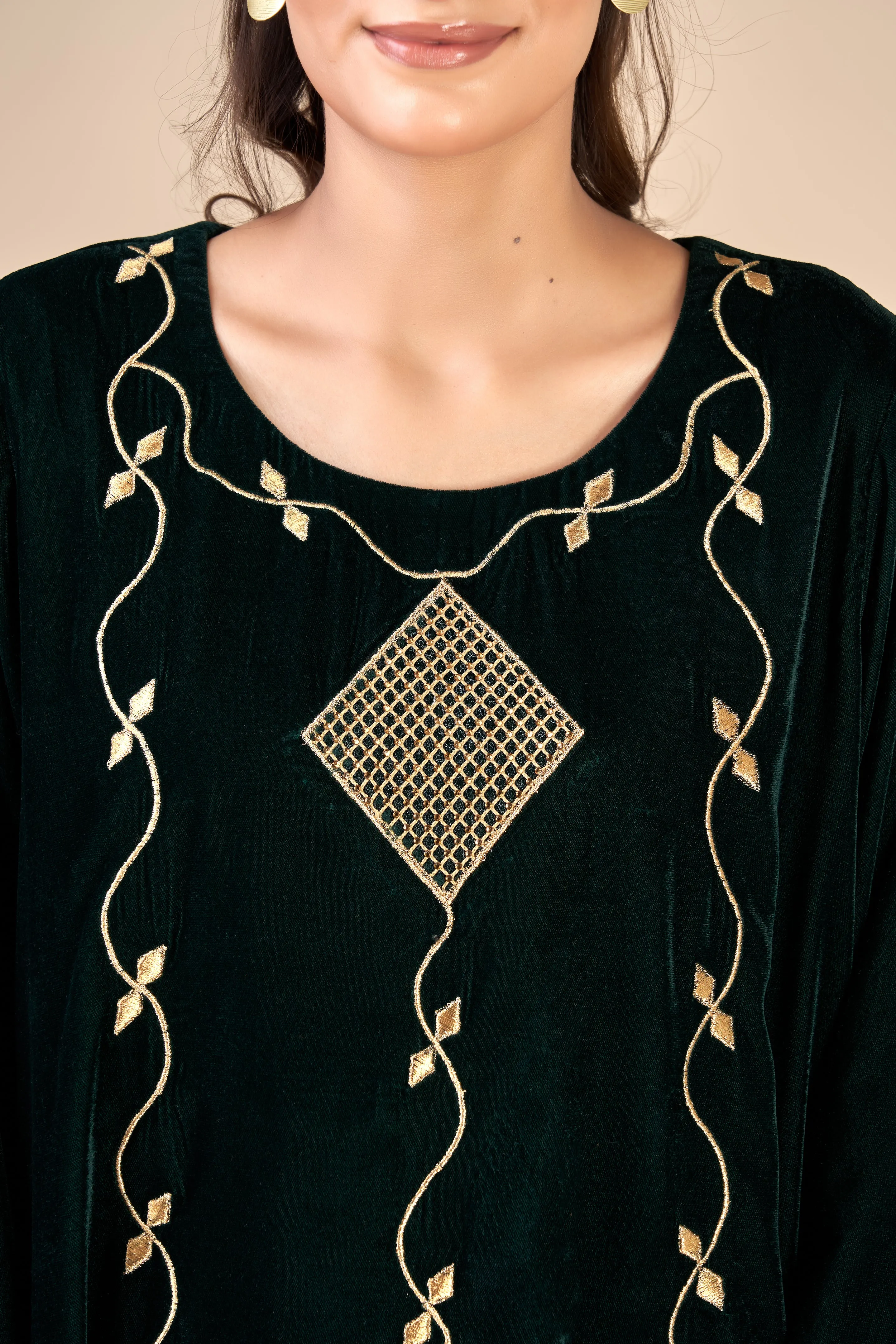 LONG DRESS (EMBROIDERED) W24-F41