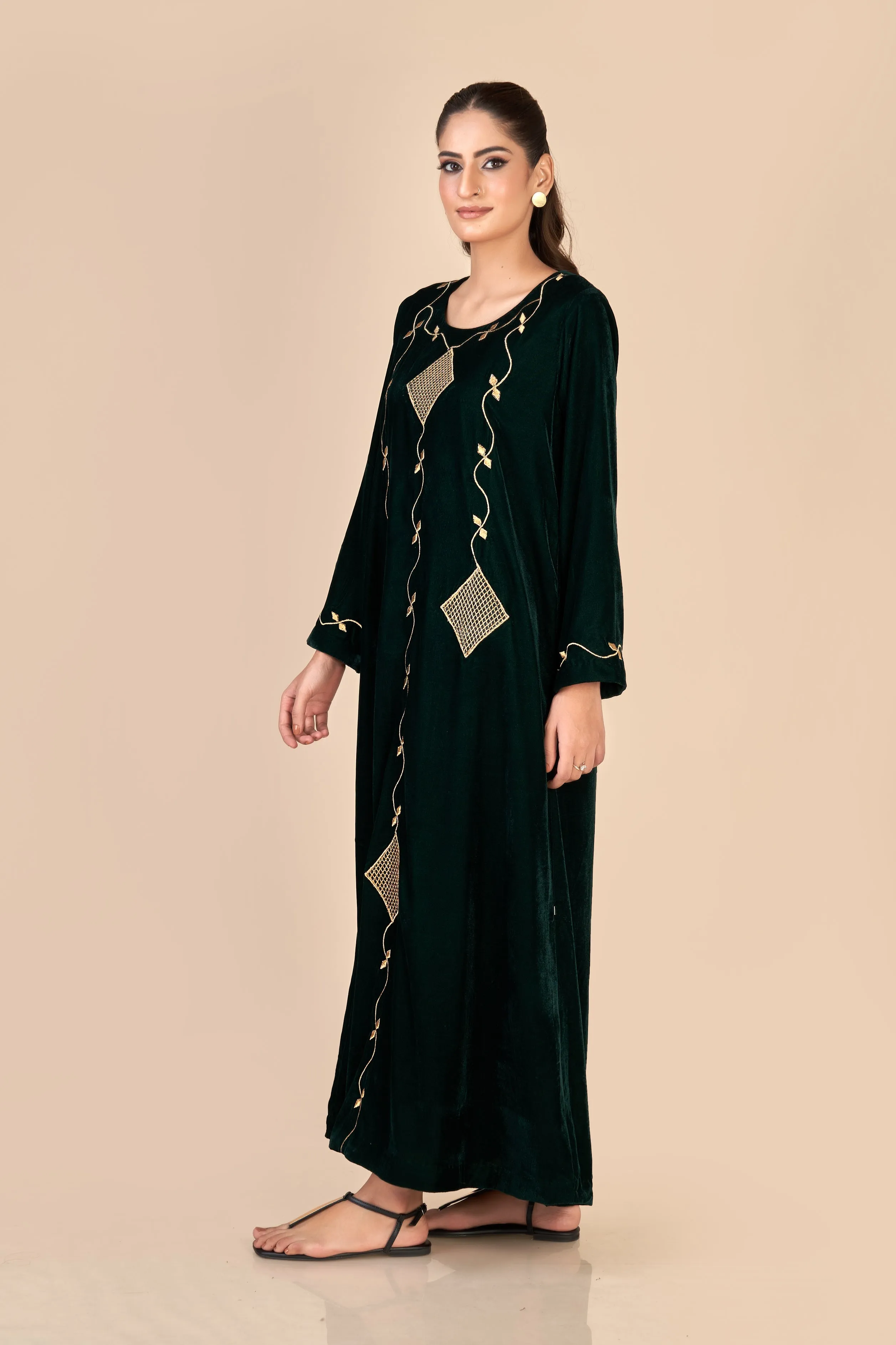 LONG DRESS (EMBROIDERED) W24-F41