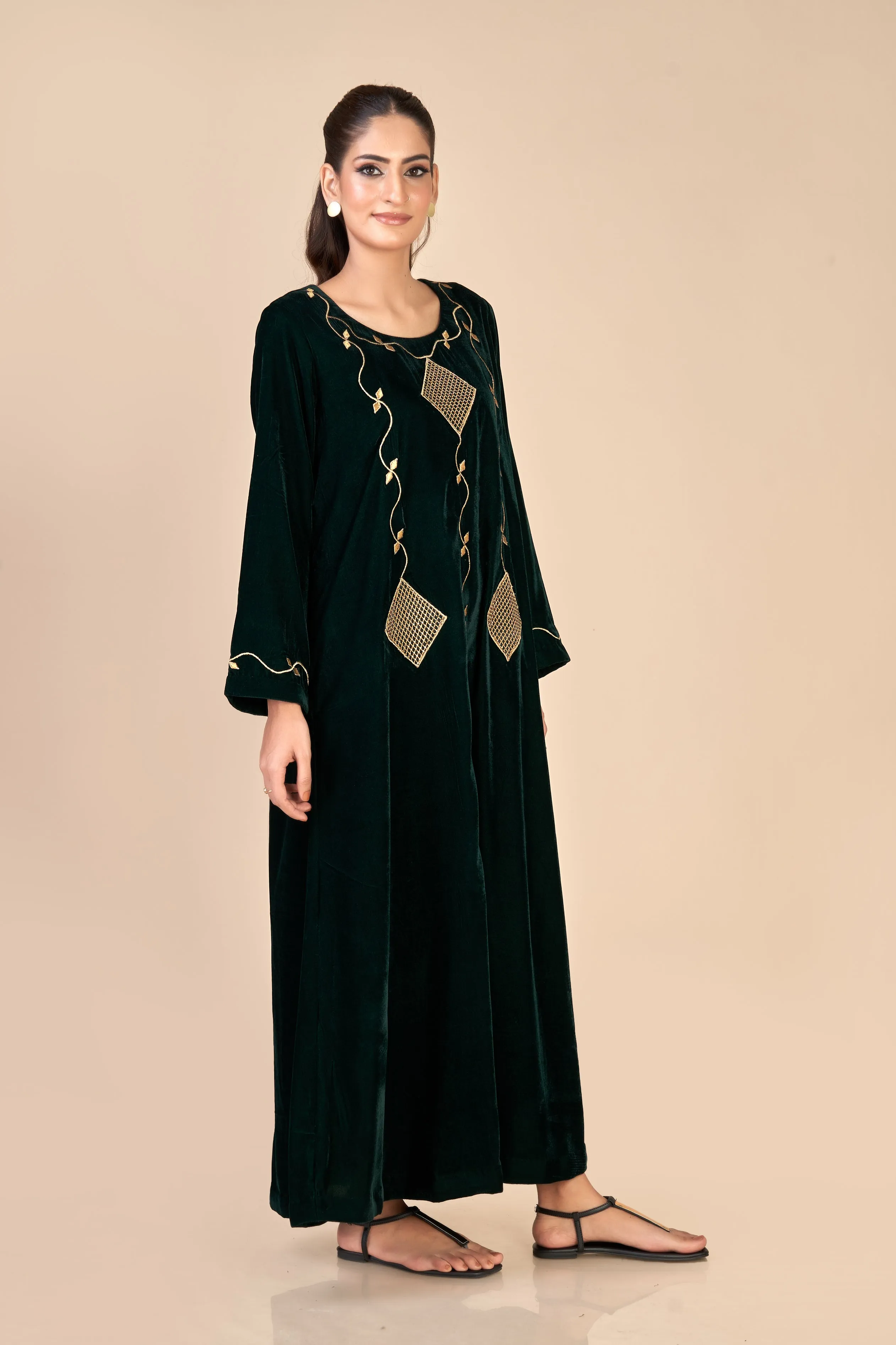 LONG DRESS (EMBROIDERED) W24-F41