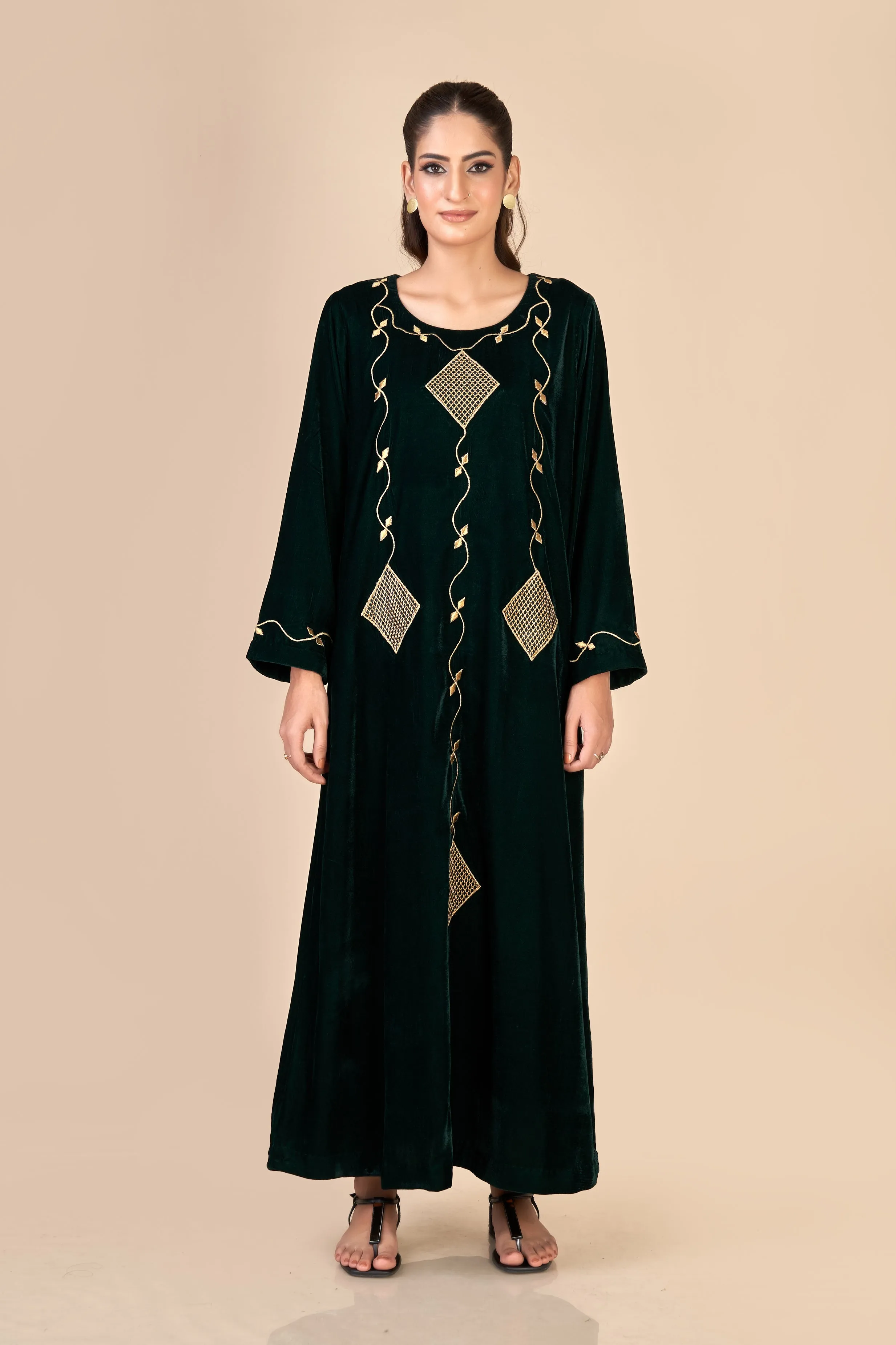 LONG DRESS (EMBROIDERED) W24-F41