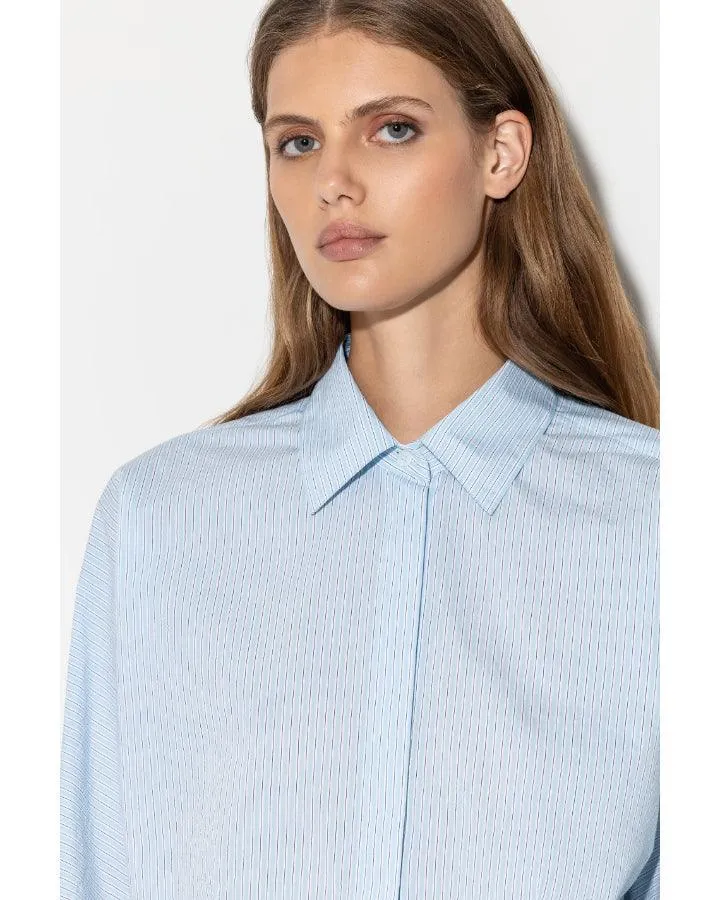 Luisa Cerano Stripe Kimono Box Blouse