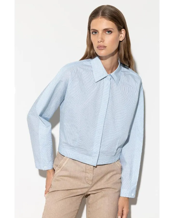 Luisa Cerano Stripe Kimono Box Blouse