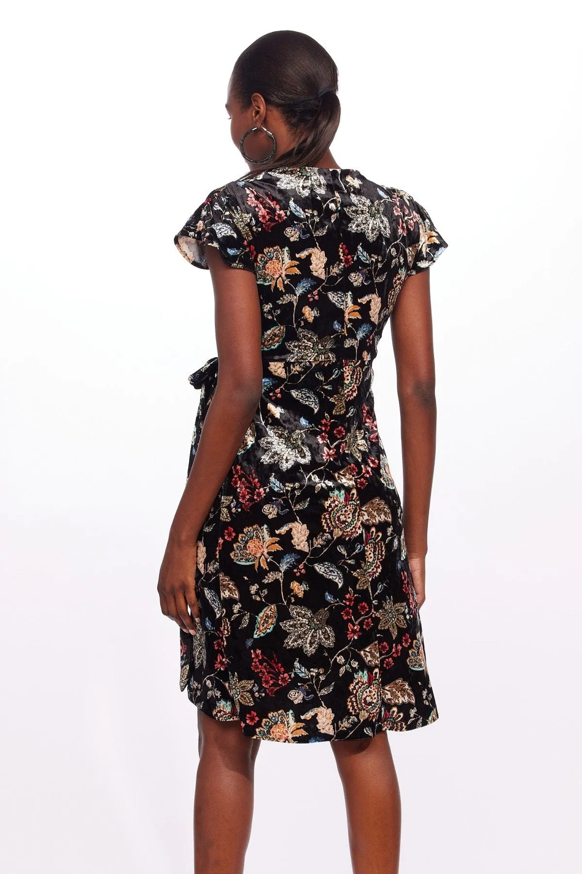 Marika Dress - Floral Velvet
