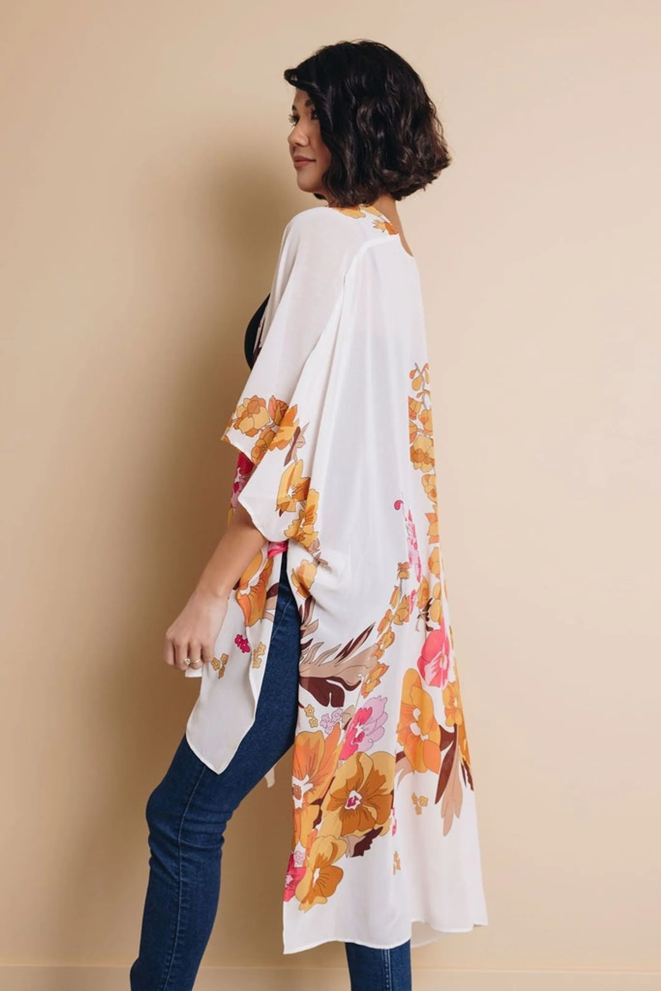 May Flowers Floral Kimono