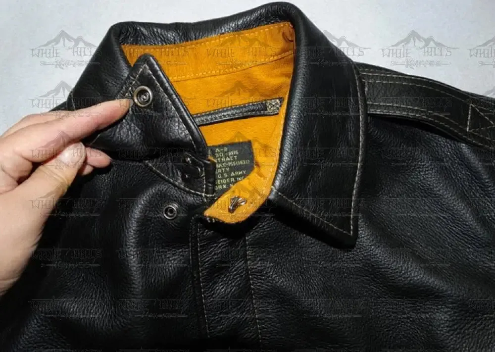 Men’s Genuine Calf Skin Military Leather Jacket