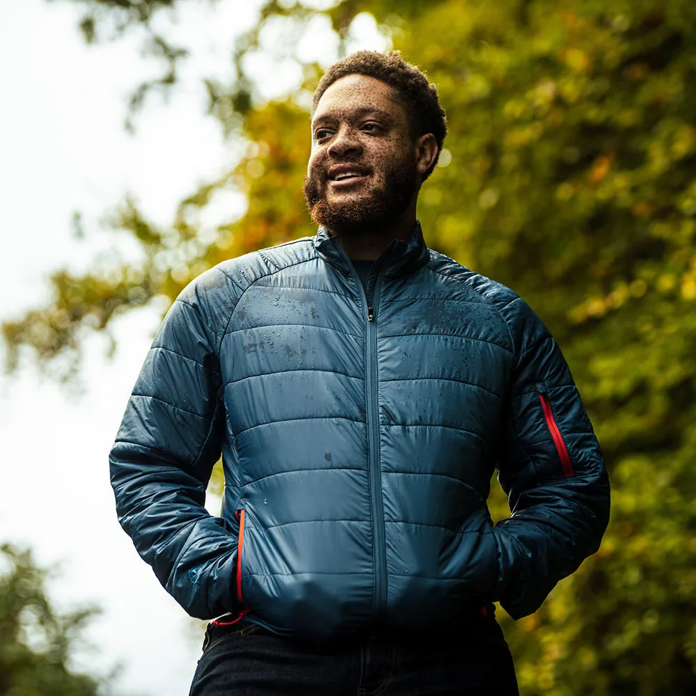 Mens Packable Insulated Jacket (Petrol/Orange)
