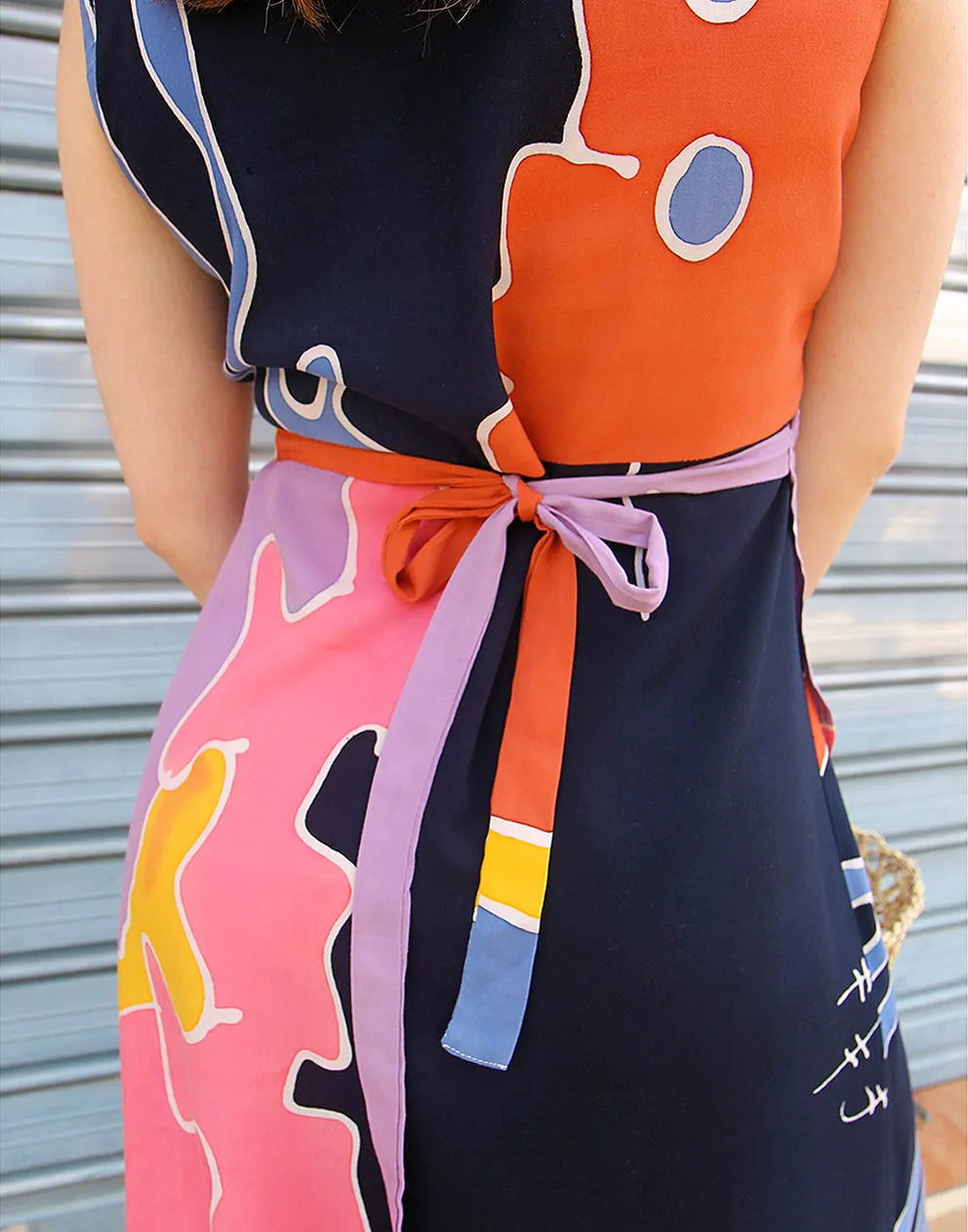 Navy Blue Wrap Dress