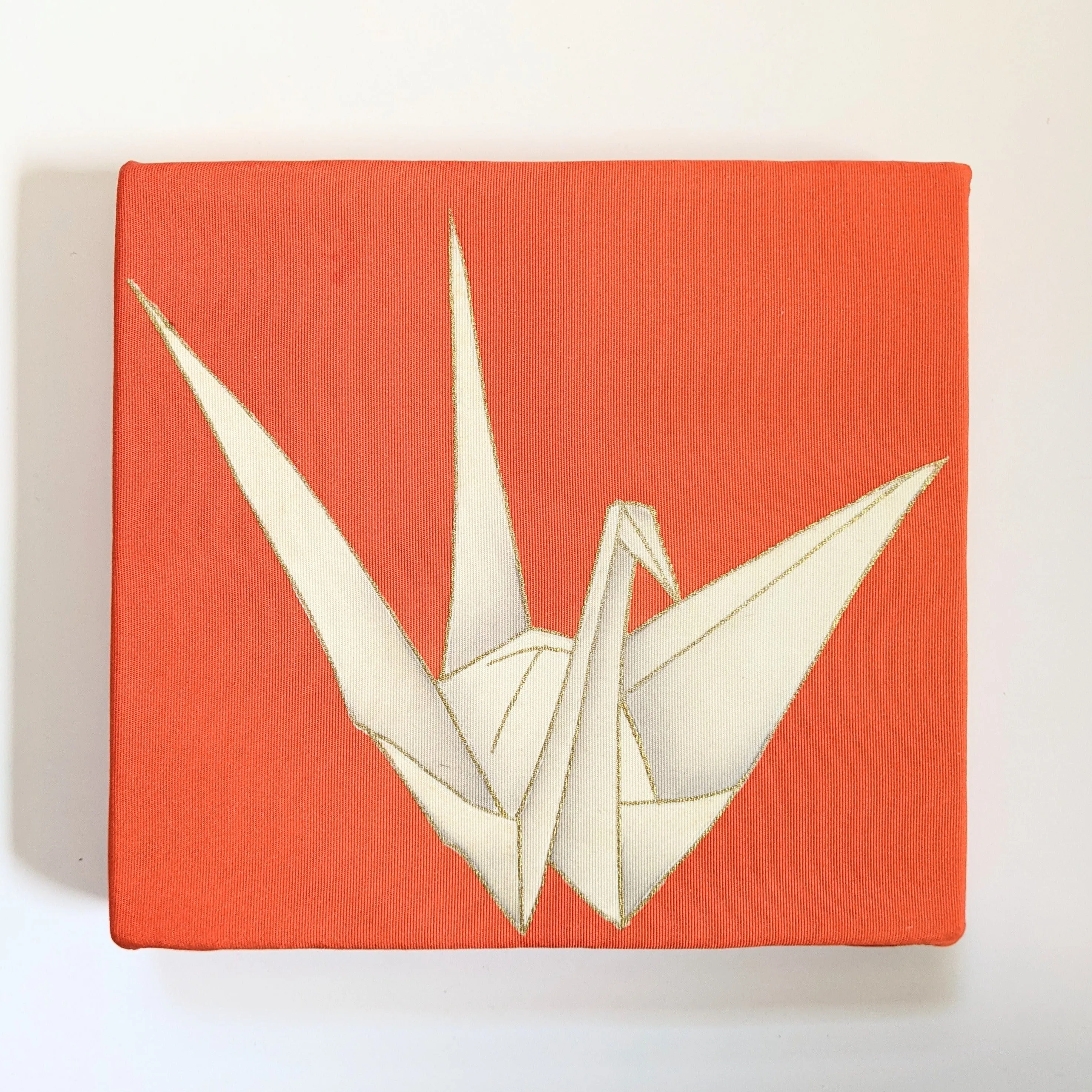 Orange crane wall art