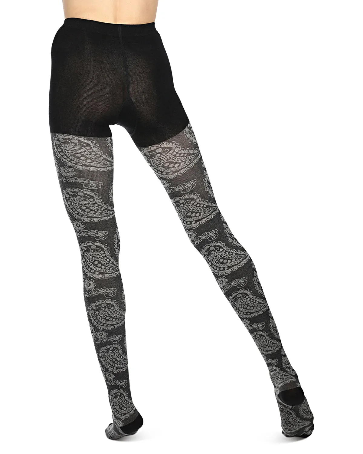 Paisley Patch Cotton Blend Sweater Tights