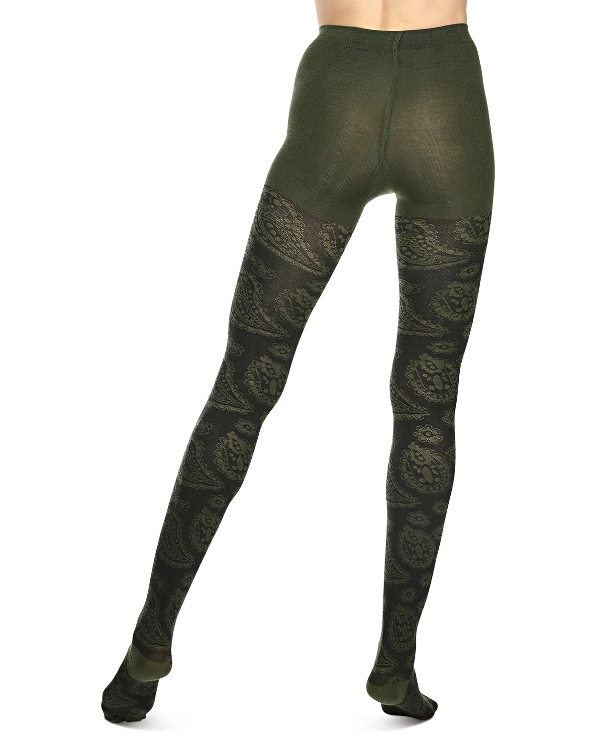 Paisley Patch Cotton Blend Sweater Tights