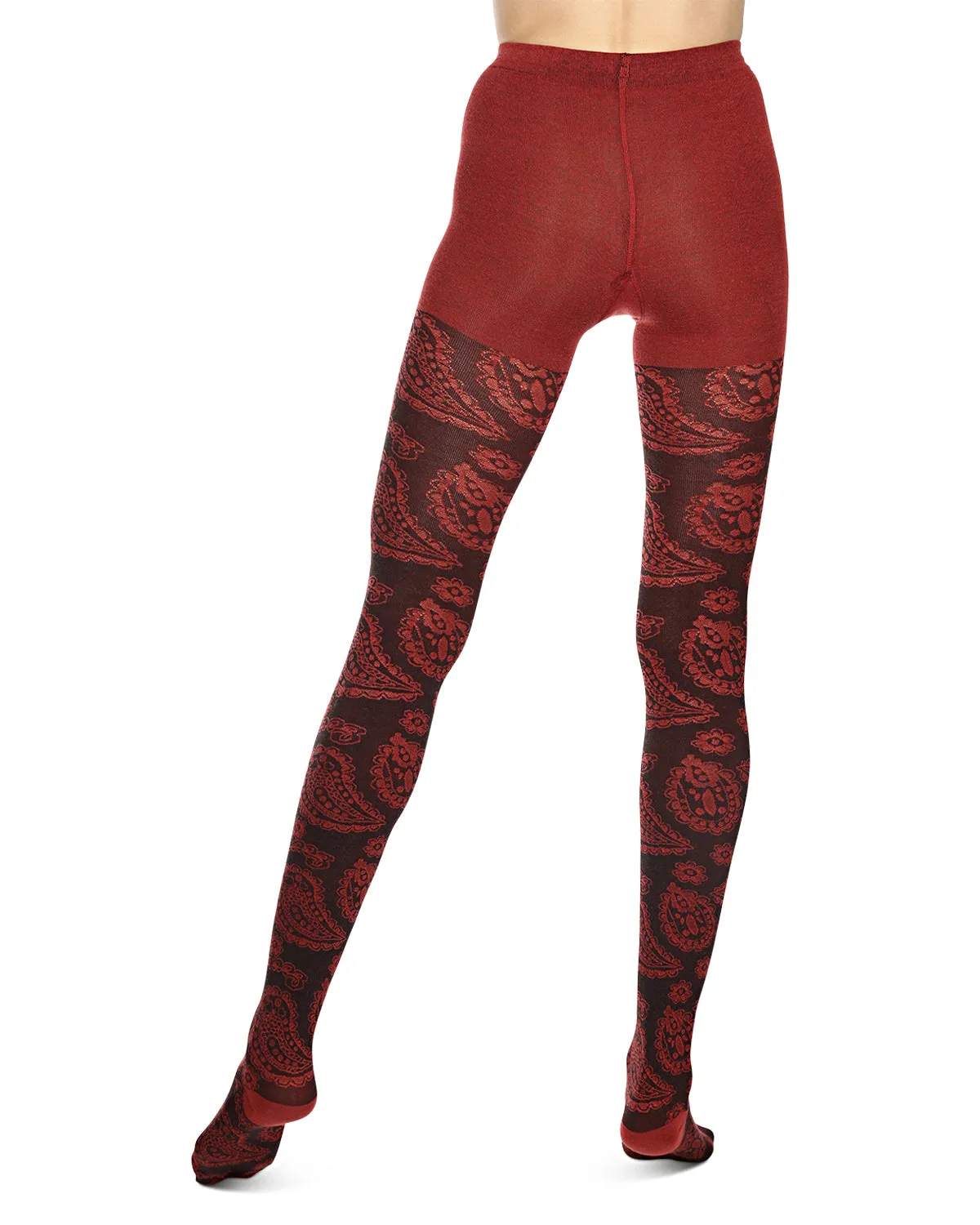 Paisley Patch Cotton Blend Sweater Tights