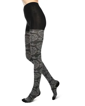 Paisley Patch Cotton Blend Sweater Tights