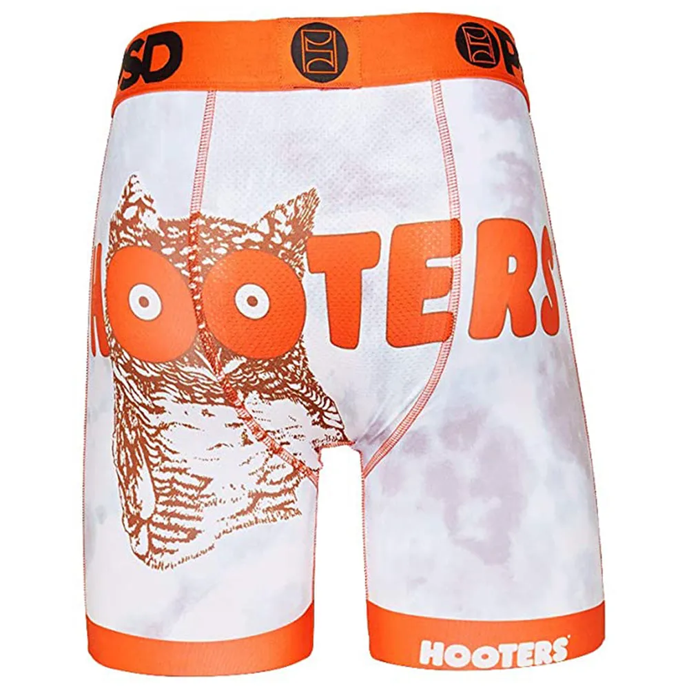 PSD Men's Stretch Elastic Wide Band Boxer Brief with 7 inch Inseam Underwear- 12118076-WHT-XXL