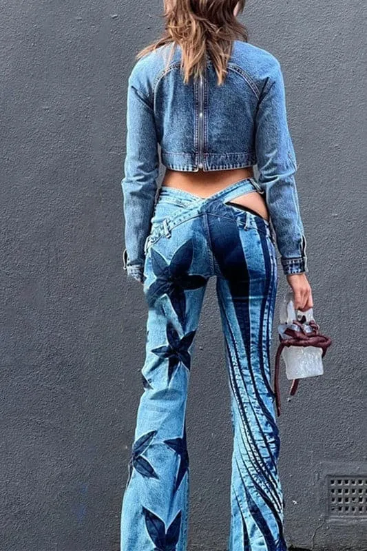 PZ130 Graphic Bootcut Long Pants