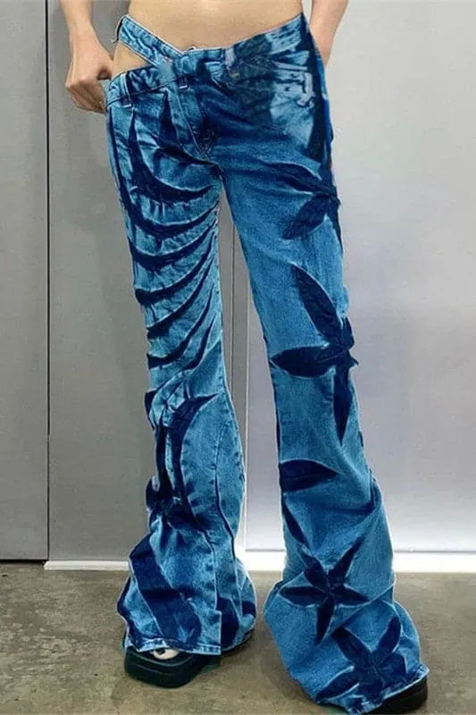 PZ130 Graphic Bootcut Long Pants