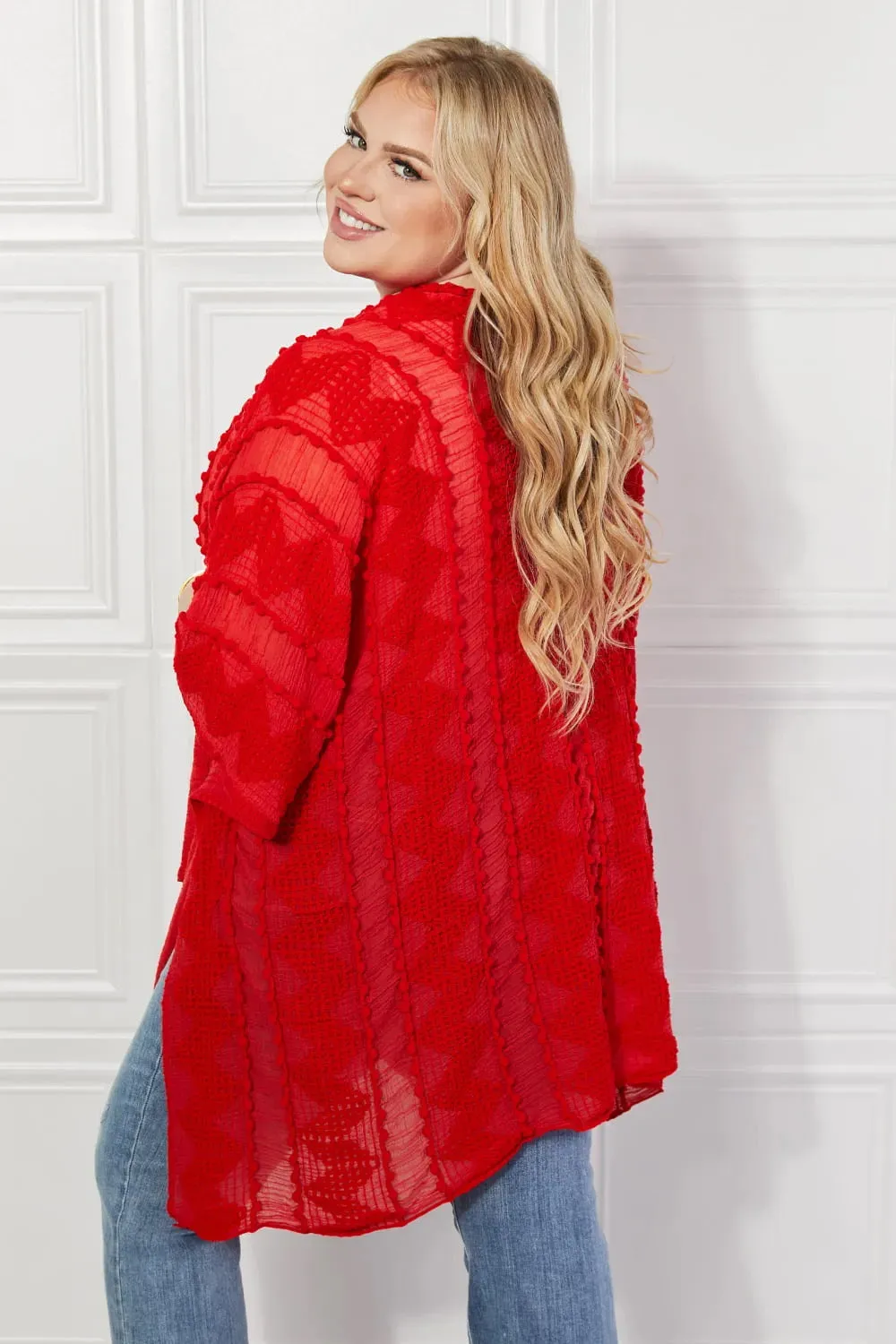 Red Pom Kimono