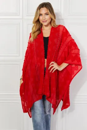 Red Pom Kimono