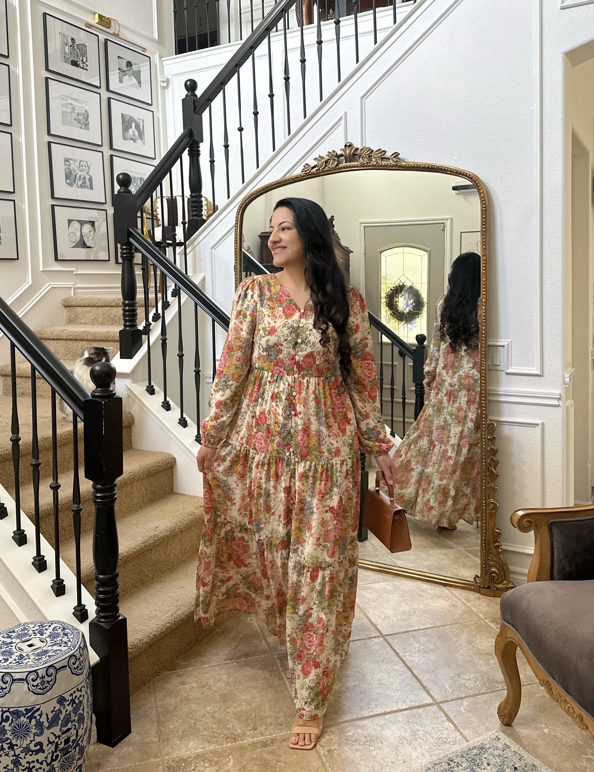 Sardinia Small Floral Maxi Dress