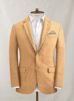 Scabal Gingham Orange Seersucker Jacket