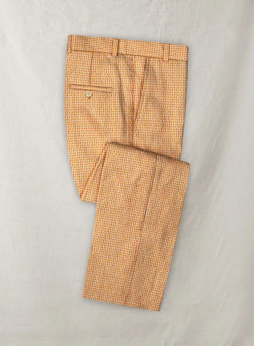 Scabal Gingham Orange Seersucker Suit