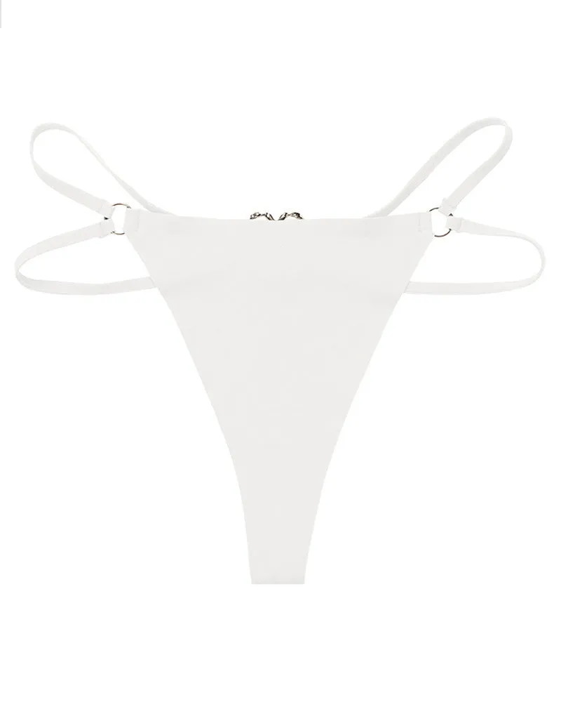 Seamless One-Piece Metal Ring Pure Lust Sexy Thong