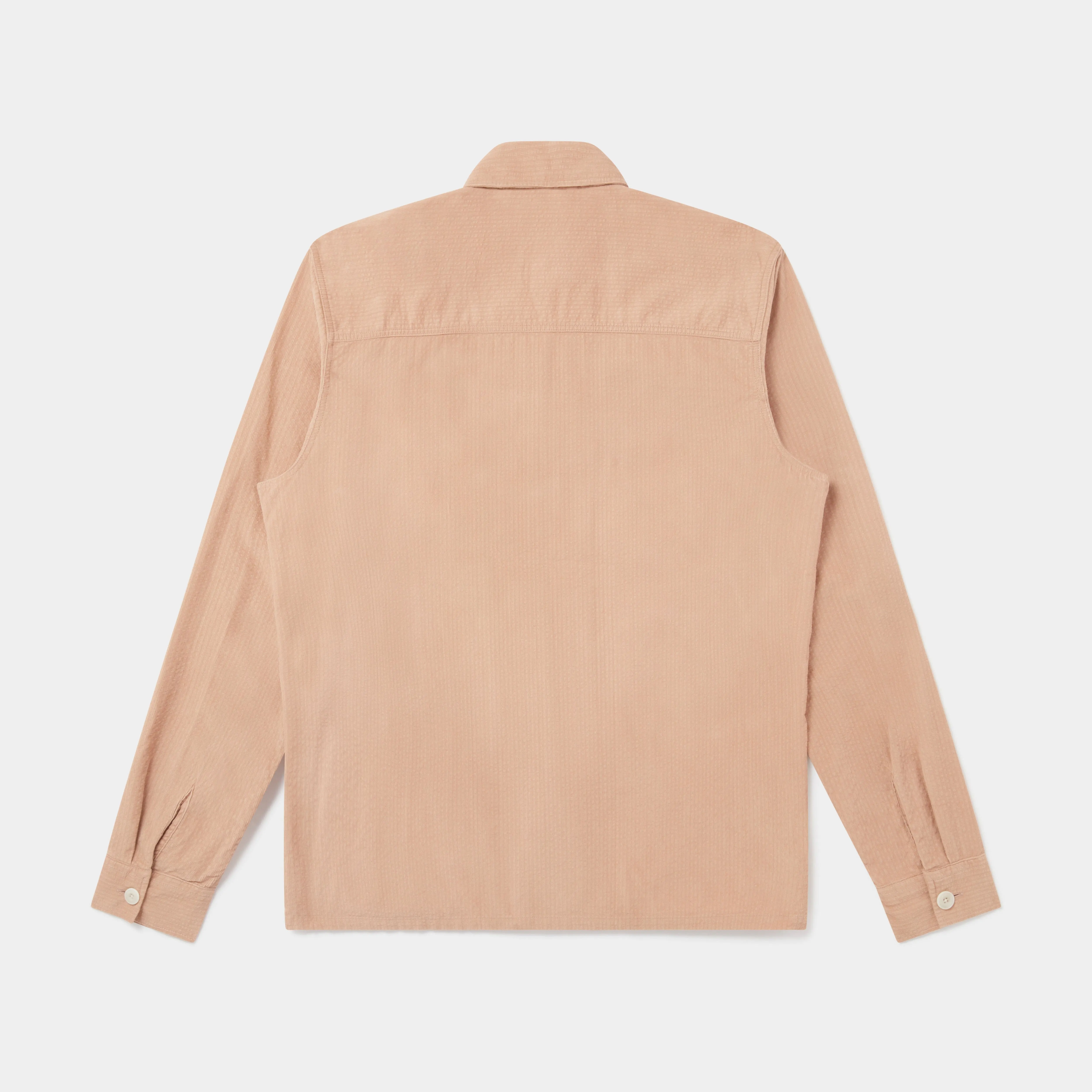 SEERSUCKER CORD POCKET OVERSHIRT (DUSK PINK)