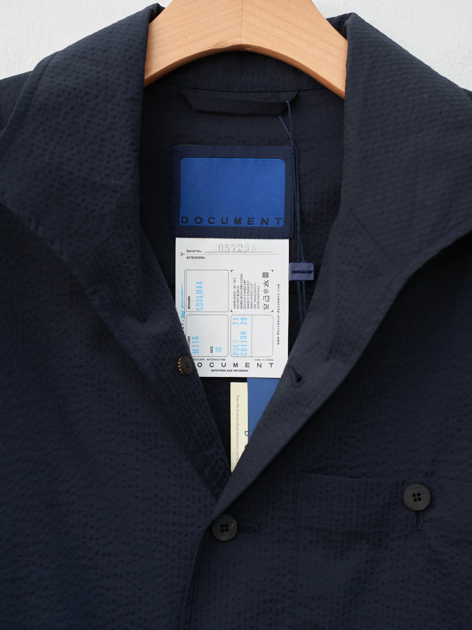 Seersucker Easy Jacket - Dark Navy
