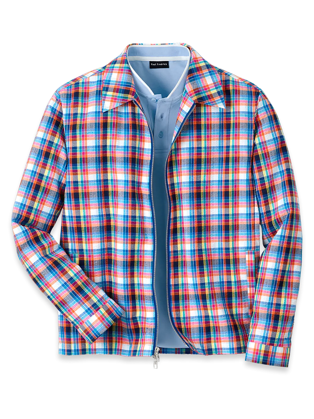 Seersucker Shirt Jacket - Multi