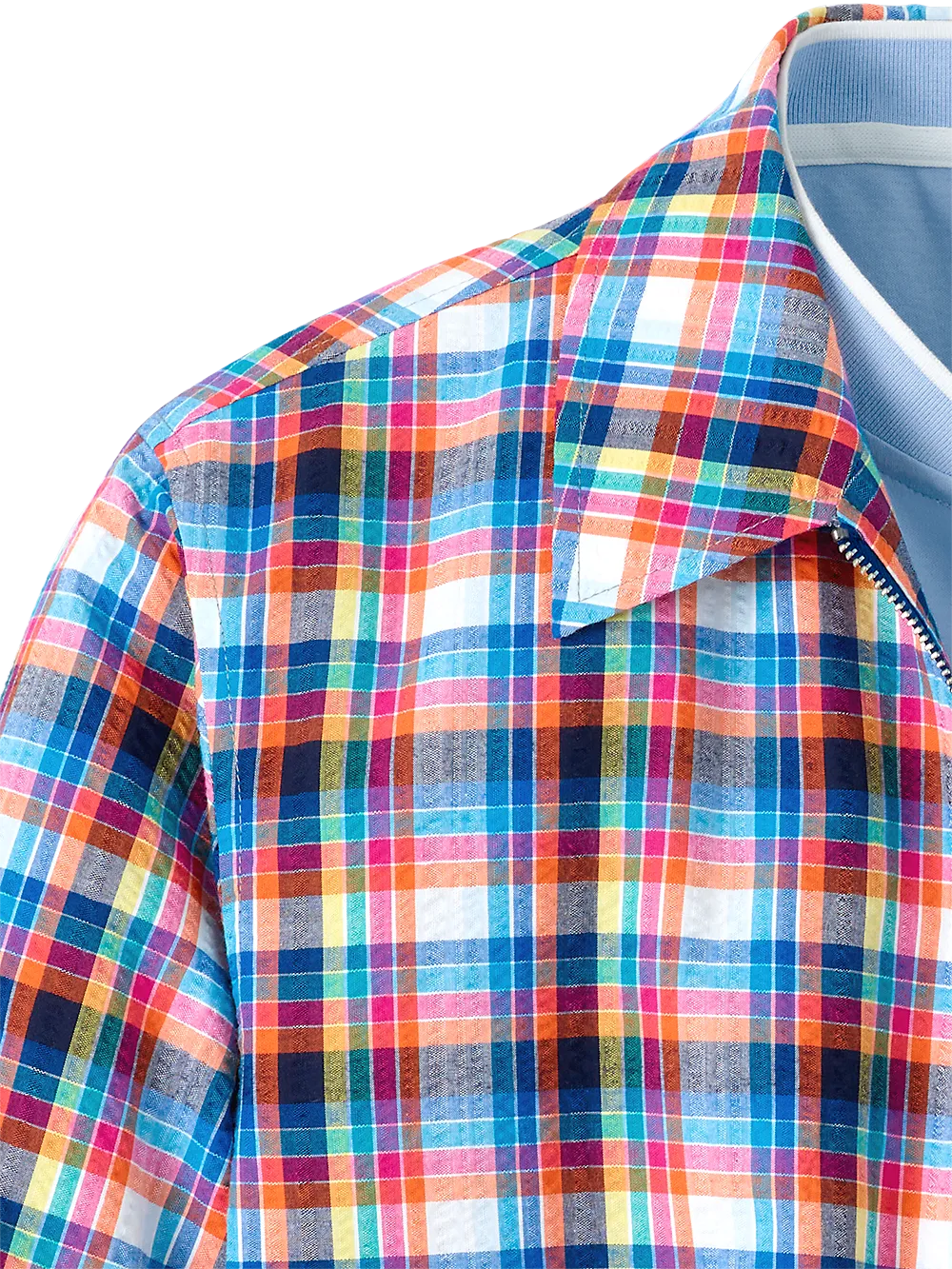 Seersucker Shirt Jacket - Multi