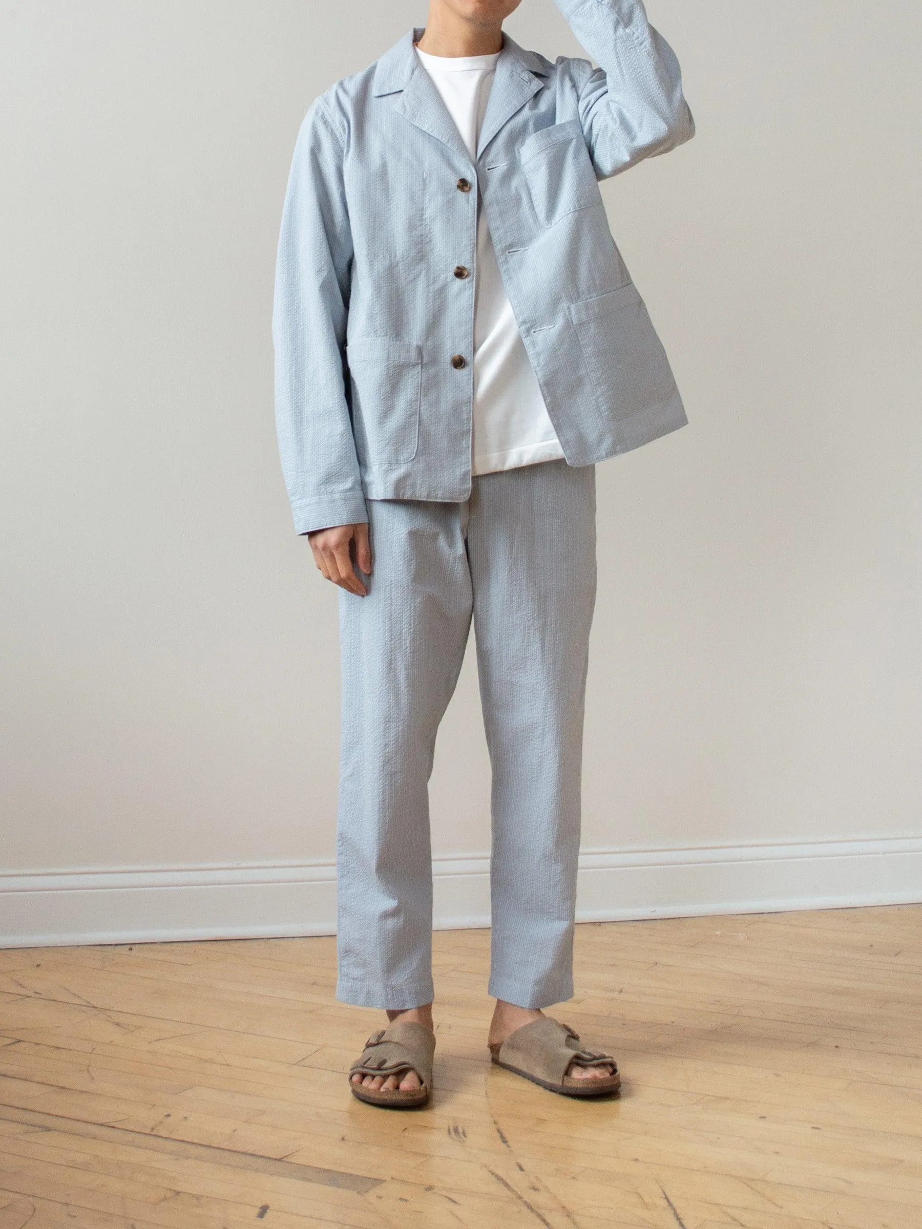 Seersucker Work Jacket - Sax