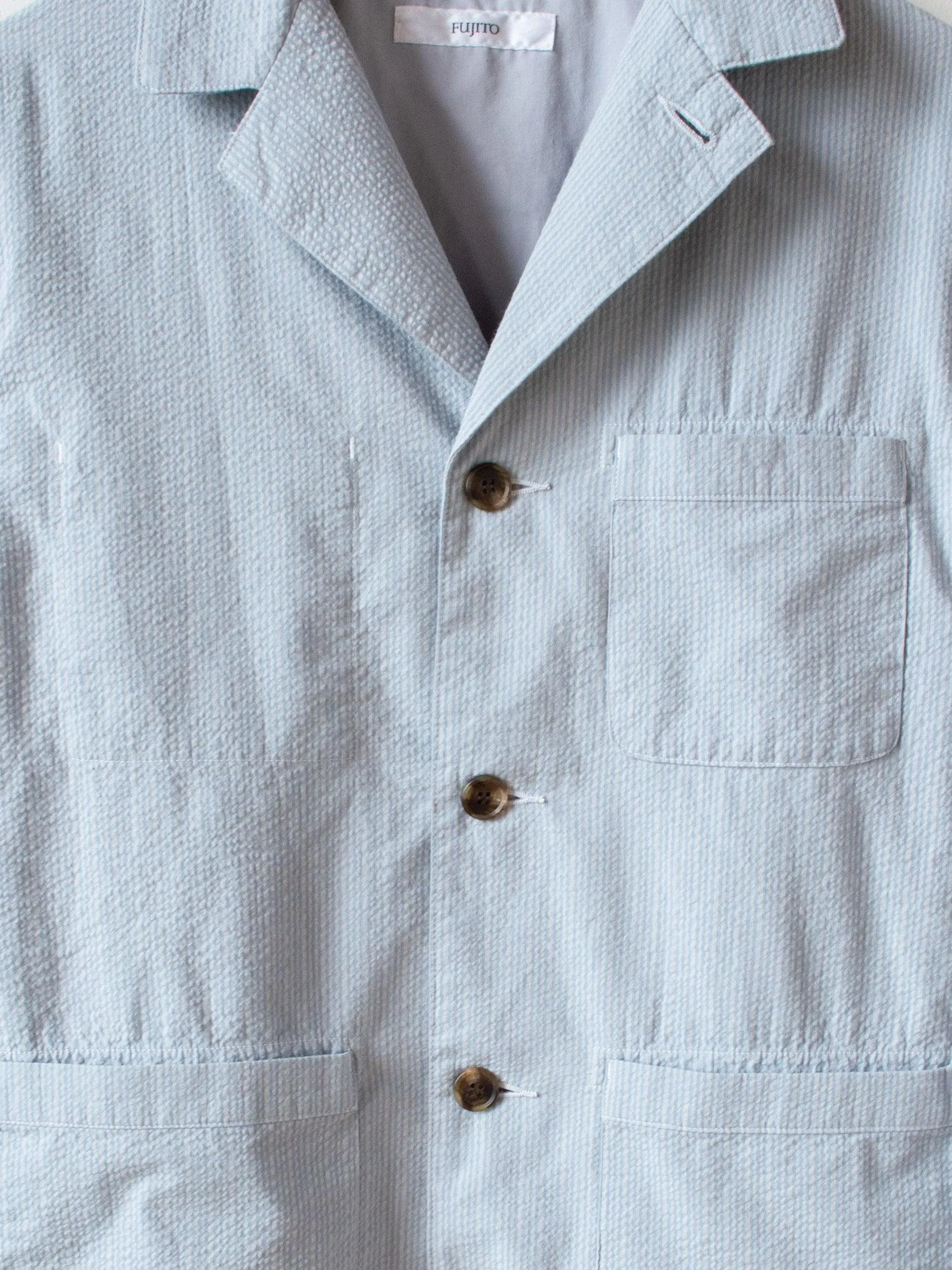 Seersucker Work Jacket - Sax