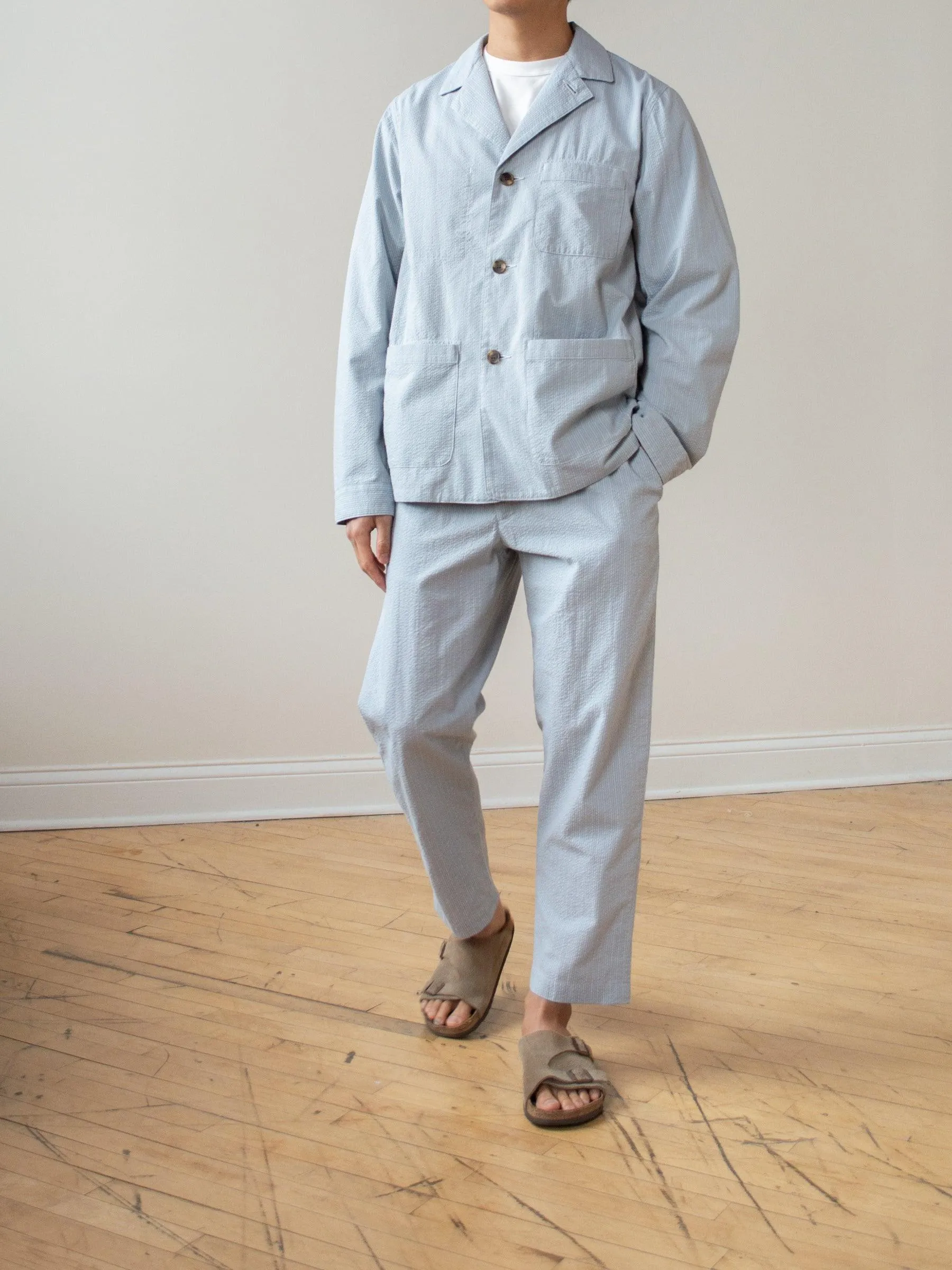 Seersucker Work Jacket - Sax