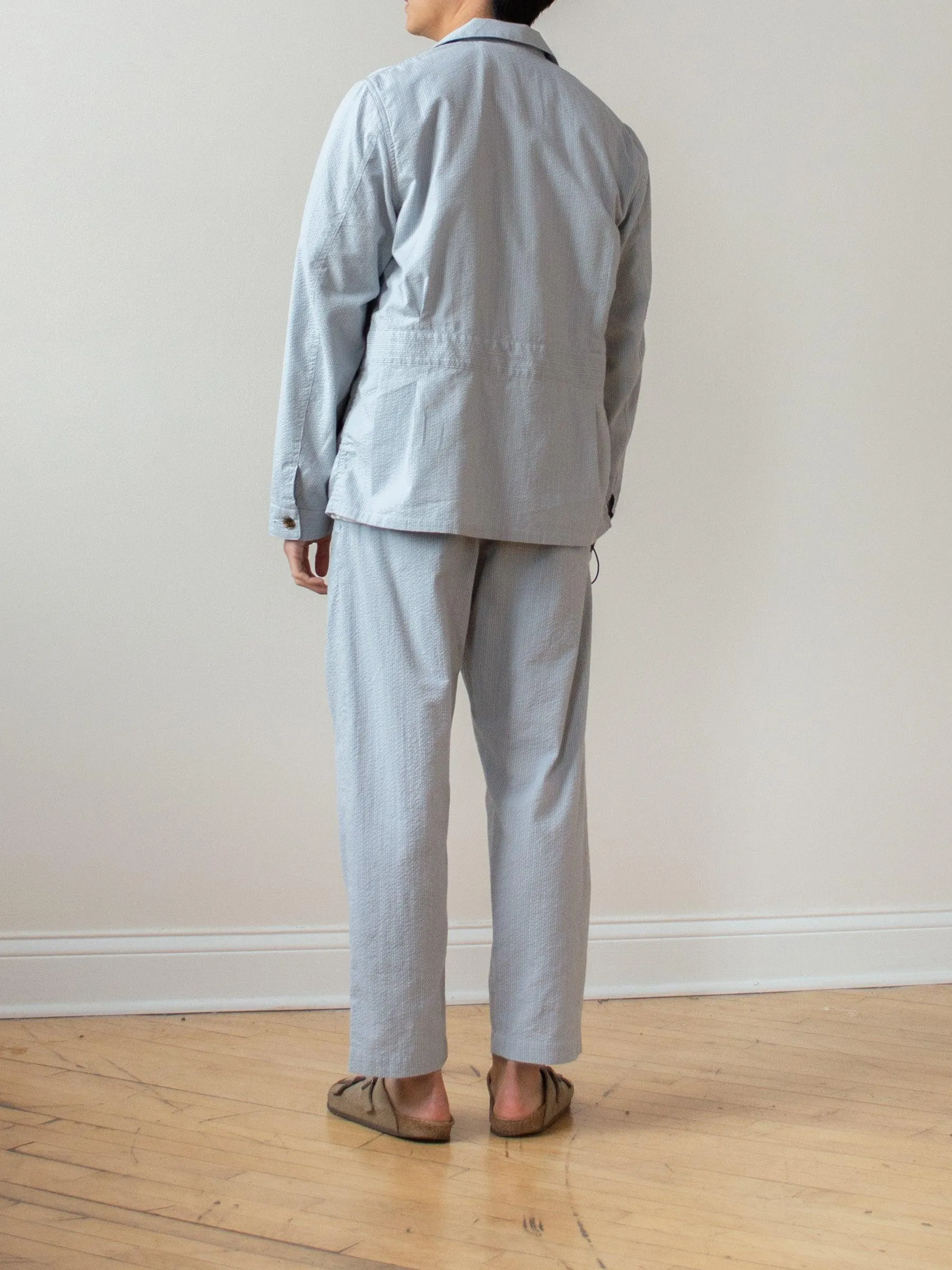 Seersucker Work Jacket - Sax