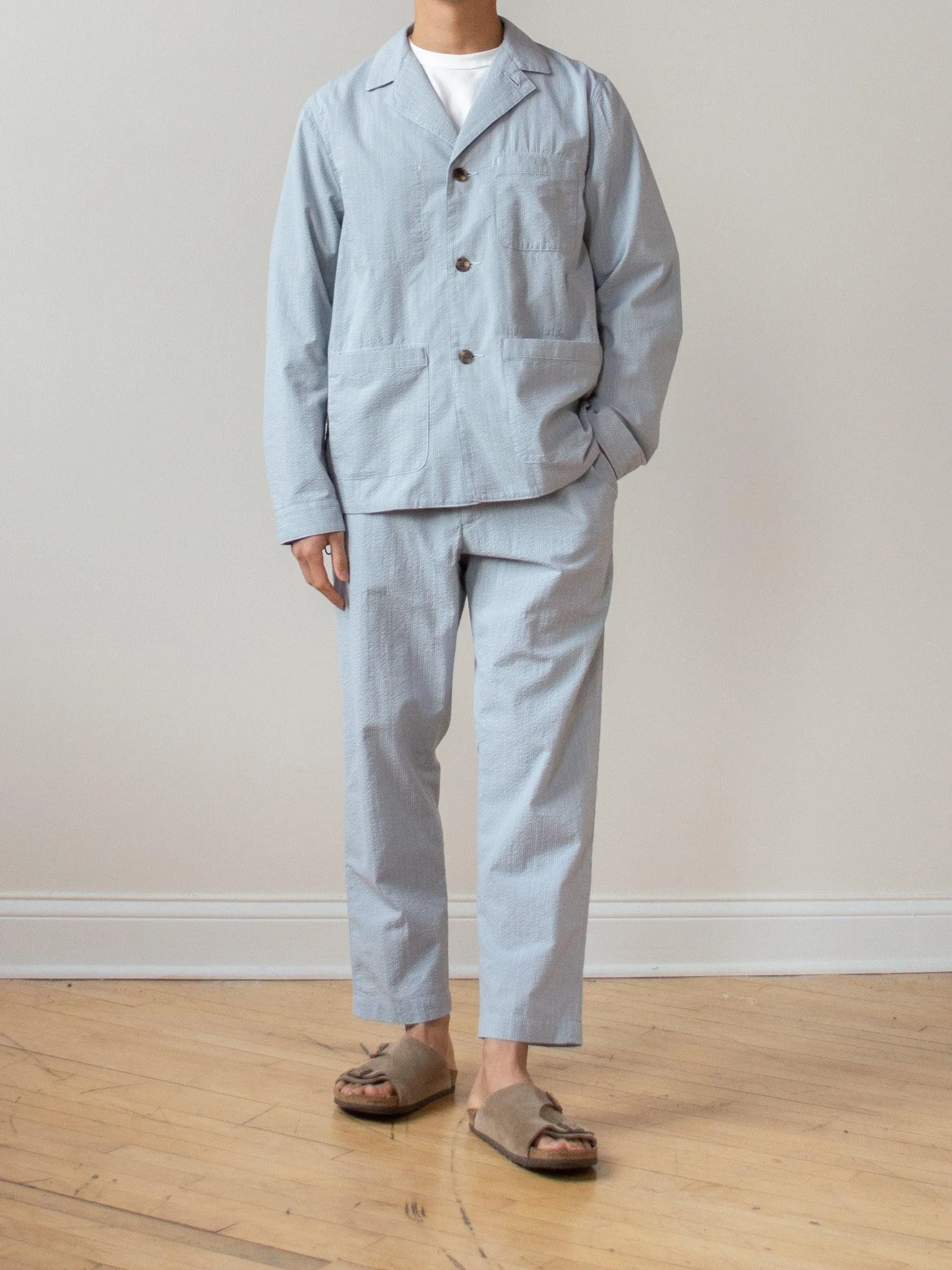 Seersucker Work Jacket - Sax