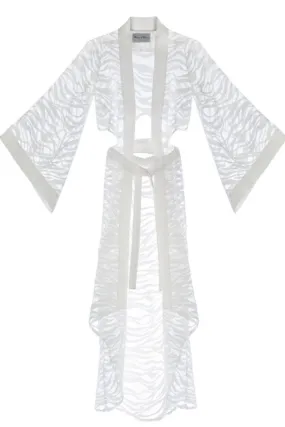 Sevilla White Transparent Kimono Dress