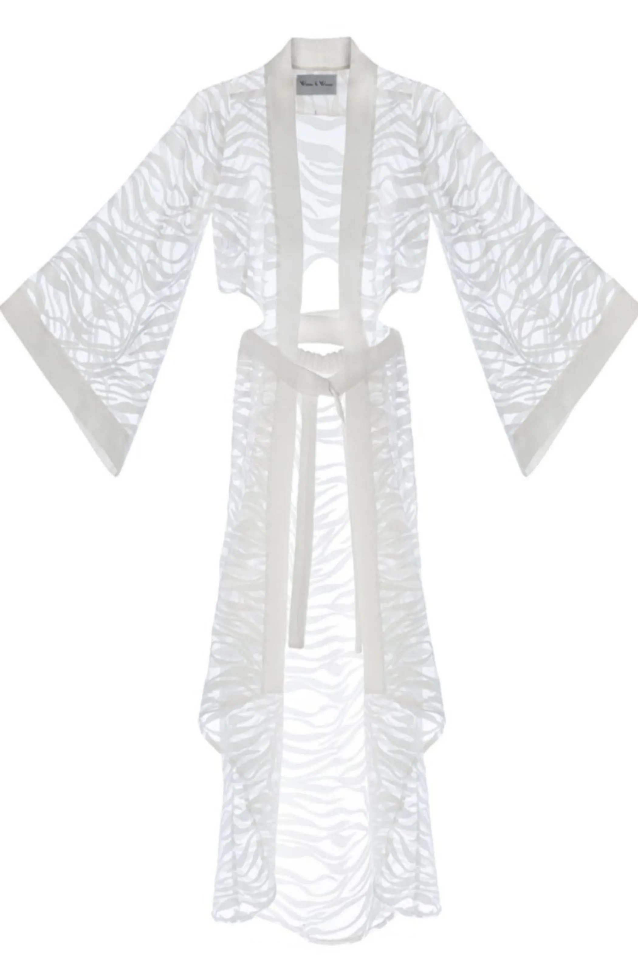Sevilla White Transparent Kimono Dress