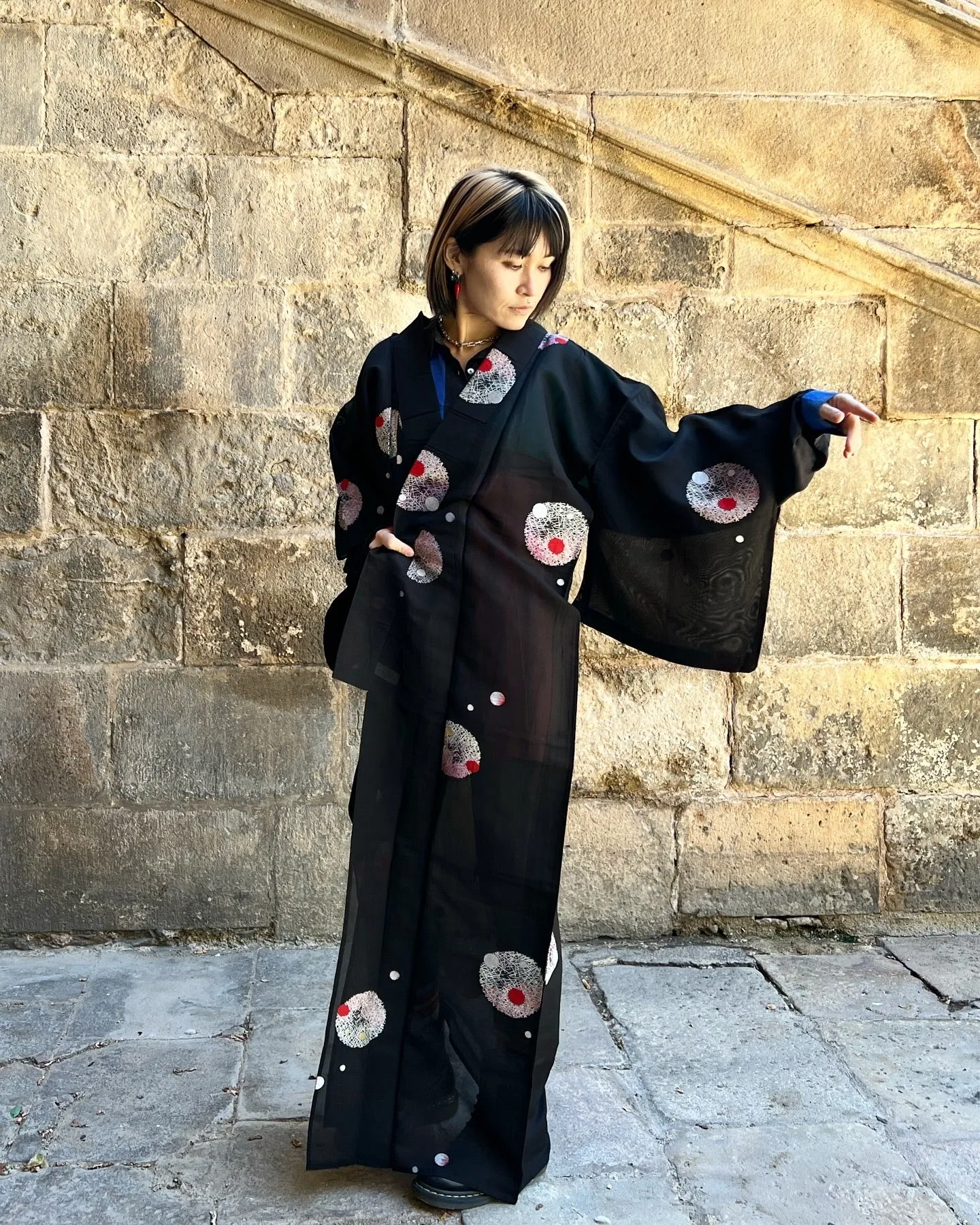 SHEER KIMONO・MIZUDAMA 水玉