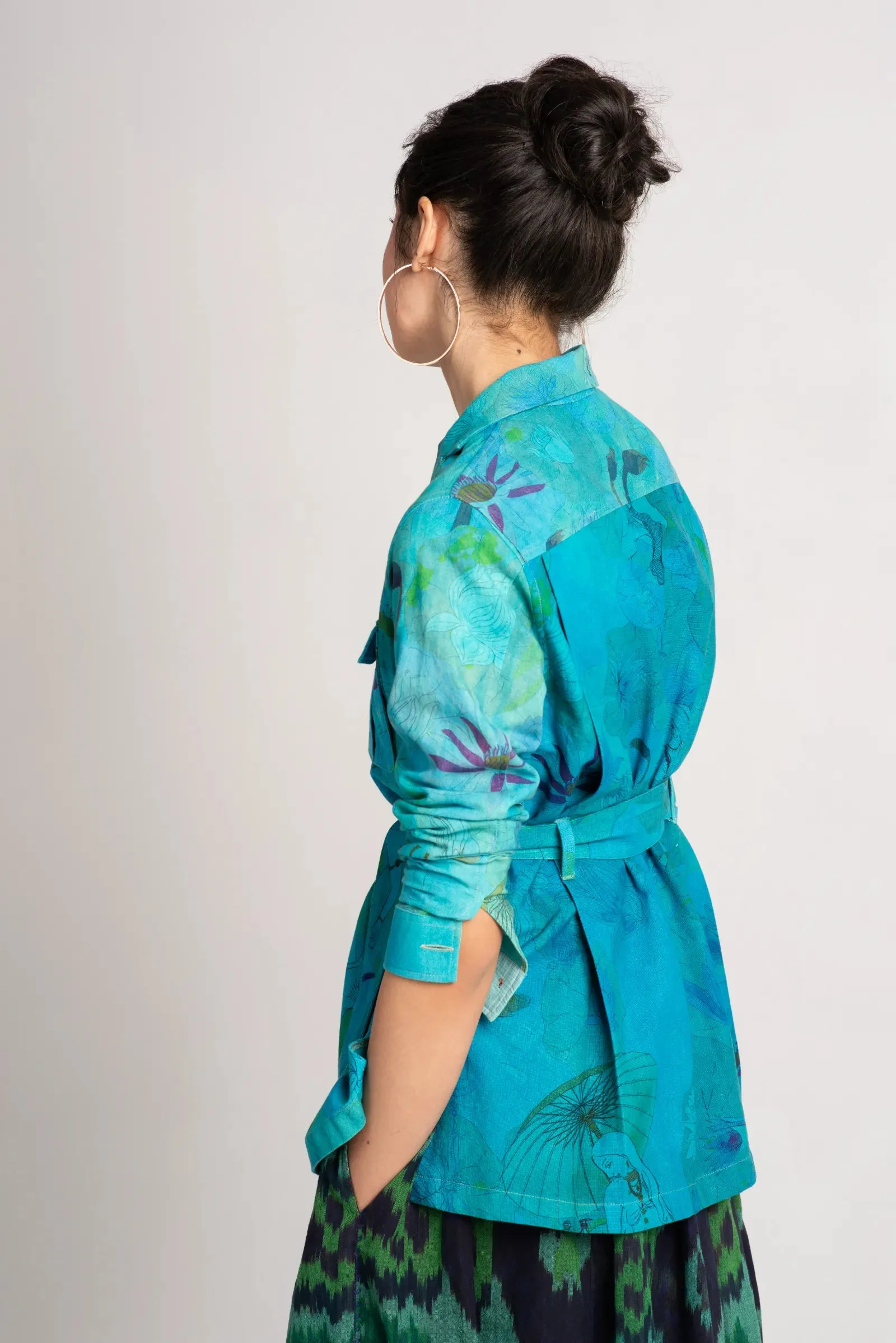 Shikari Jacket Cotton Canvas Aqua