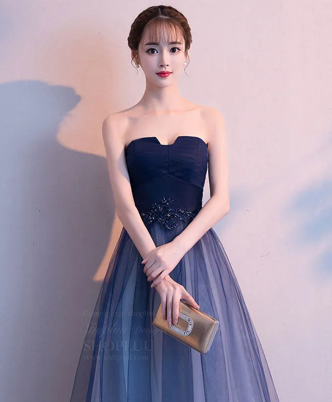 Simple Tulle Long Prom Dress, Tulle Bridesmaid Dress