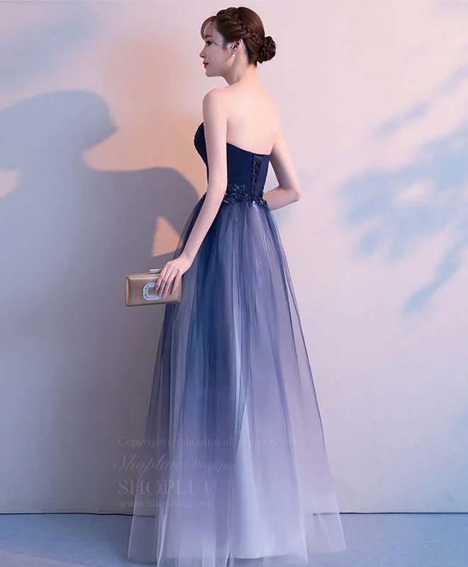 Simple Tulle Long Prom Dress, Tulle Bridesmaid Dress