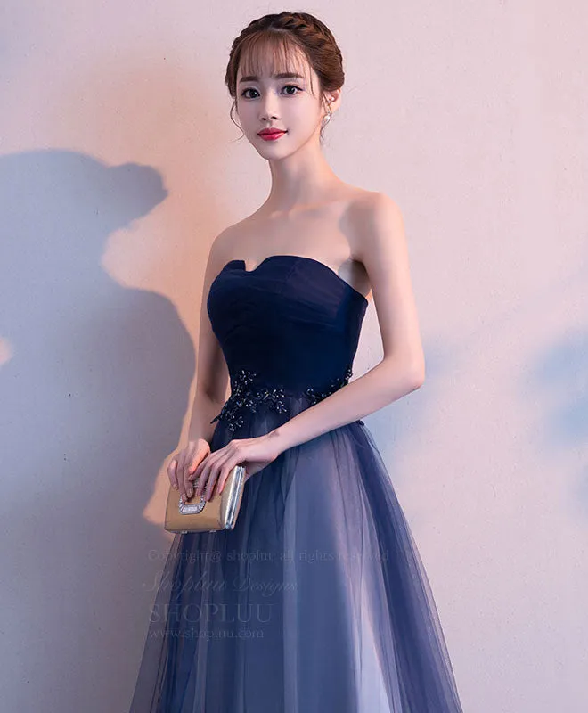 Simple Tulle Long Prom Dress, Tulle Bridesmaid Dress